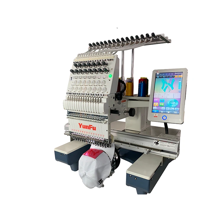 Velký vyšívací stroj s jednou hlavou pro komerční použití