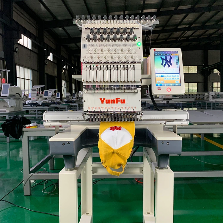 Jednohlavý plochý vyšívací stroj řízený počítačem